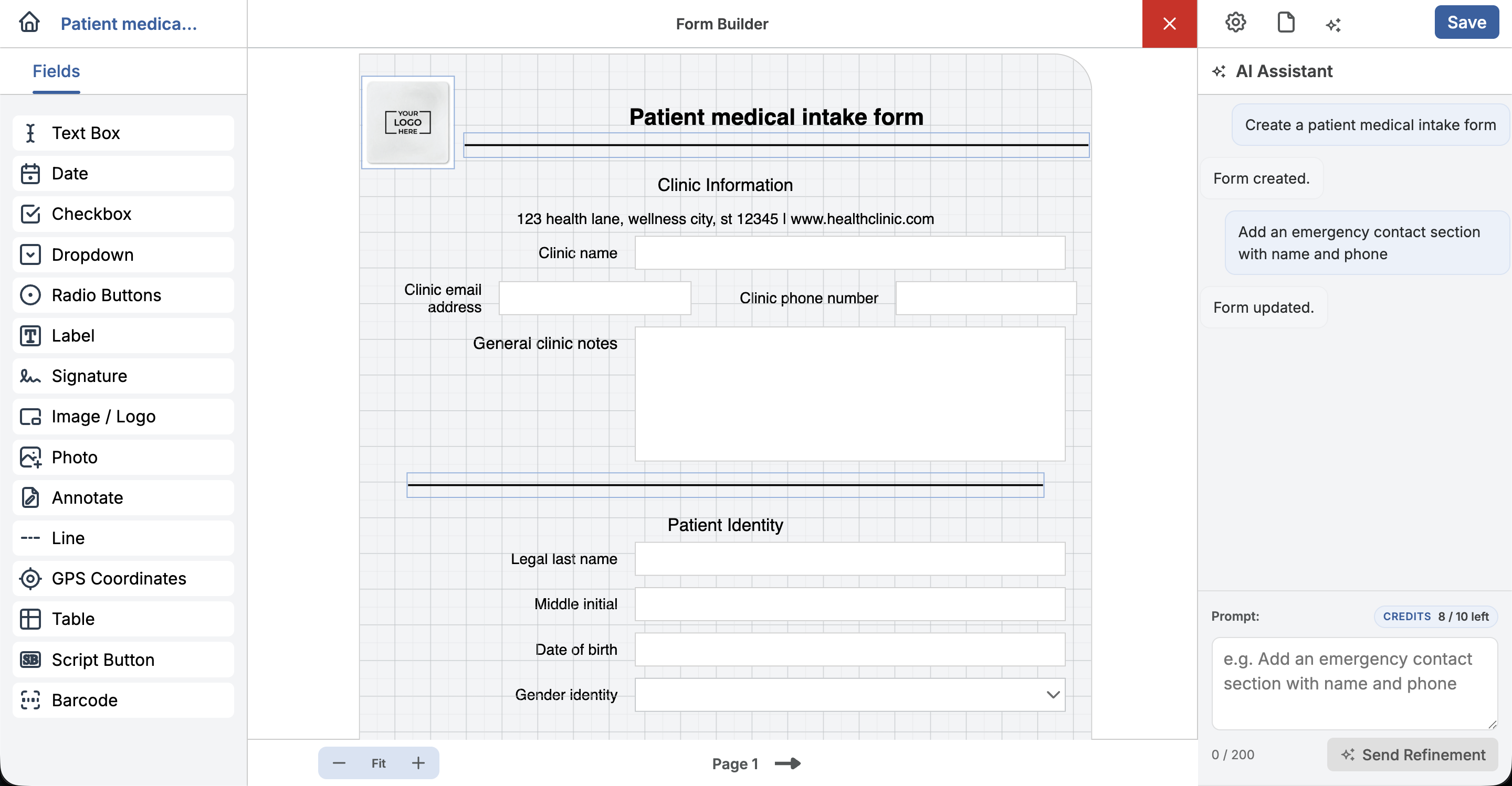 Form Updated