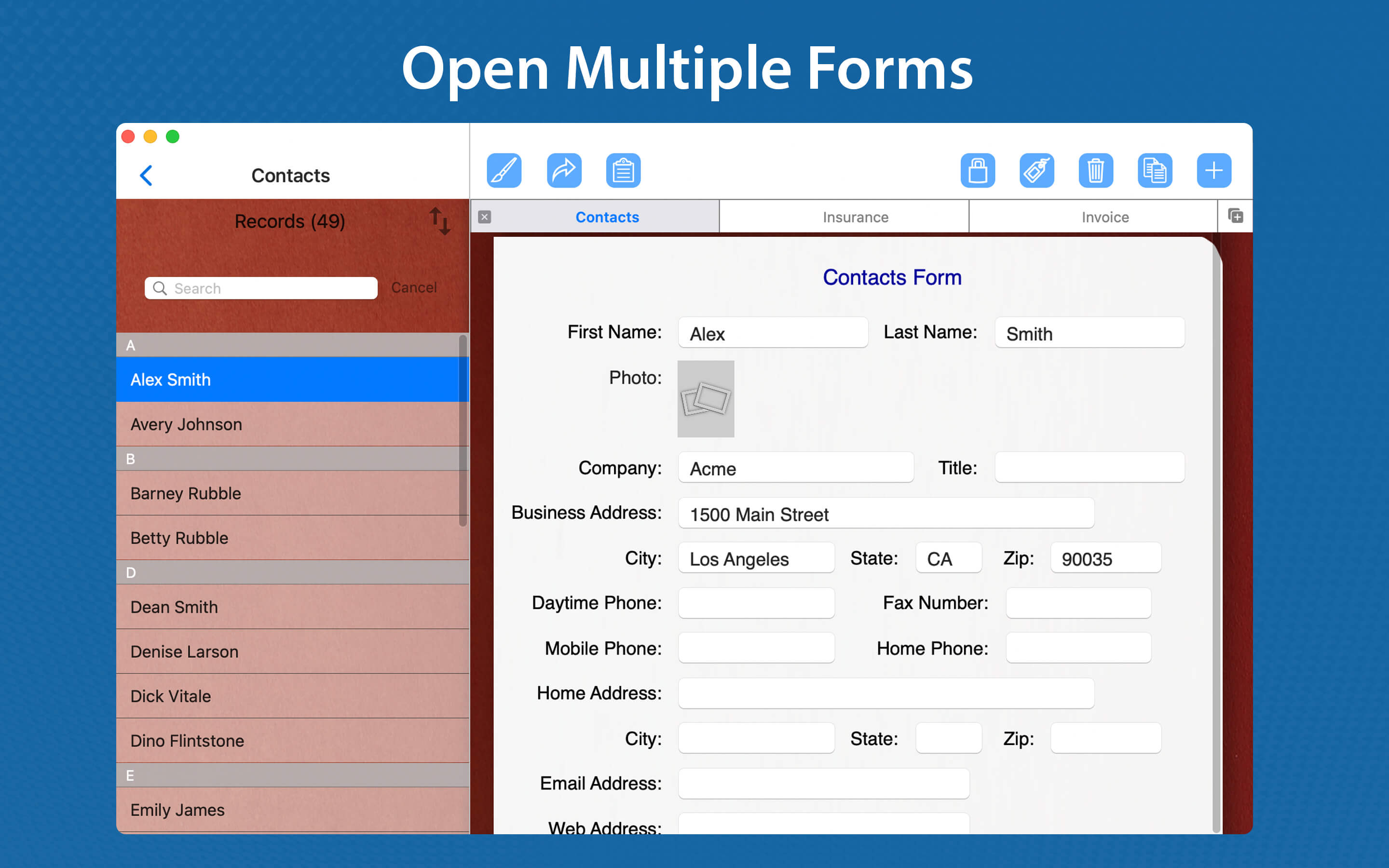 Form Tabs